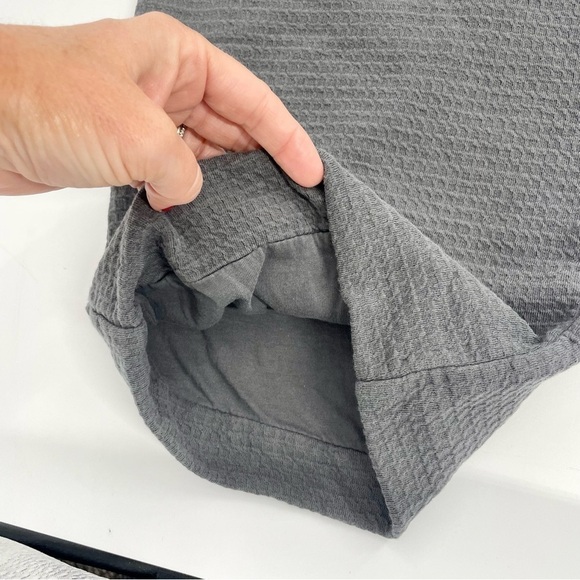 ROBIES Grey 100% Cotton High End Unwind Lounge Pant Waffle Print Athleisure L - Picture 8 of 13